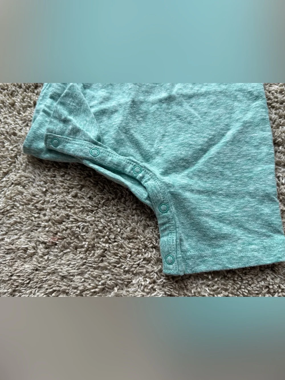 Lullaby Lane Mint Green Polo Romper Baby One Piece 3-6 Months